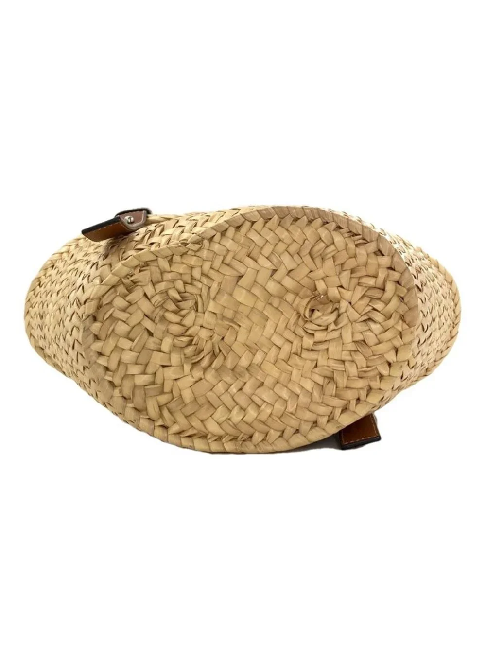 Loewe Basket Small Tote Bag Calfskin Palm Leaf